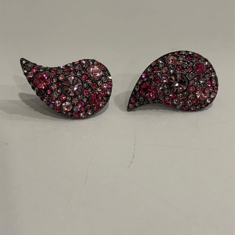 Kenneth Jay Lane Crystal Pave Teardrop Earrings, … - image 2